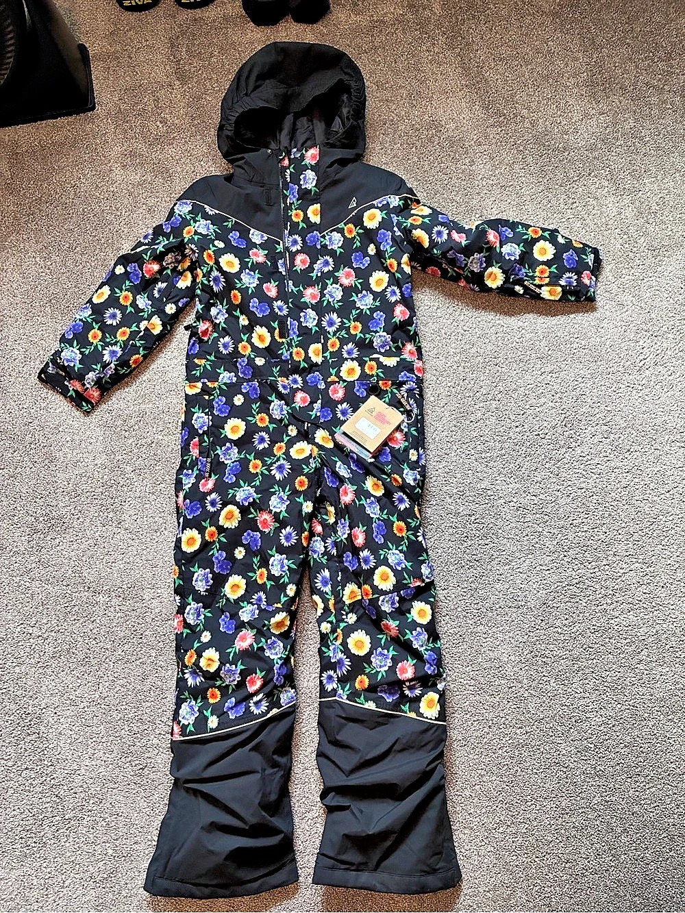 RIDE Girls Large Floral Snowsuit NWT